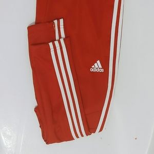 Red adidas training pants